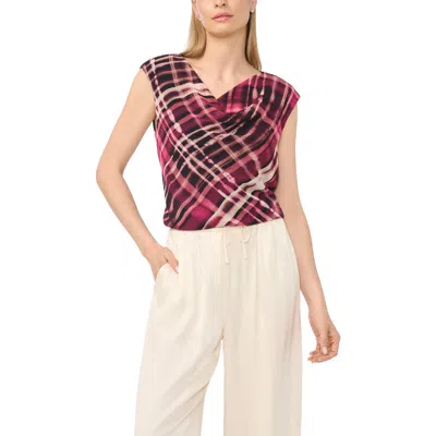 Halogenr Halogen(r) Cowl Neck Sleeveless Top In Magenta Purple