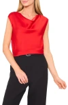 Halogenr Halogen(r) Cowl Neck Sleeveless Top In Red