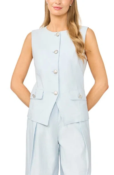 Halogenr Halogen(r) Crewneck Cutaway Vest In Blue