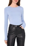 Halogenr Halogen(r) Crewneck Long Sleeve T-shirt In Clear Blue Sky