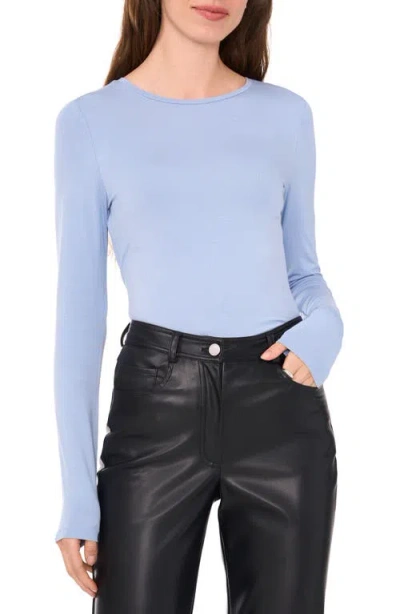 Halogenr Halogen(r) Crewneck Long Sleeve T-shirt In Clear Blue Sky