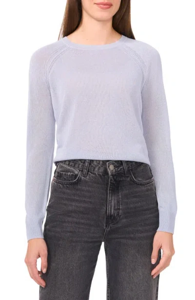 Halogenr Halogen(r) Crewneck Raglan Sleeve Sweater In Blue Fog