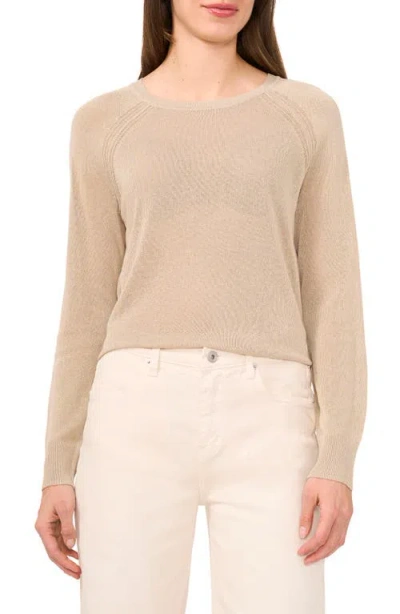 Halogenr Halogen(r) Crewneck Raglan Sleeve Sweater In Taupe Bisque