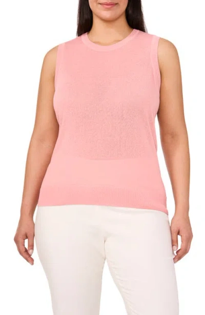 Halogenr Halogen(r) Crewneck Sleeveless Sweater In Bridal Rose