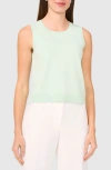 Halogenr Halogen(r) Crewneck Sweater Tank In Mint Creme
