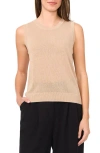Halogenr Halogen(r) Crewneck Sleeveless Sweater In Oxford Brown