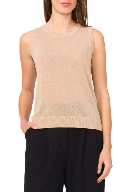 Halogenr Halogen(r) Crewneck Sleeveless Sweater In Oxford Brown
