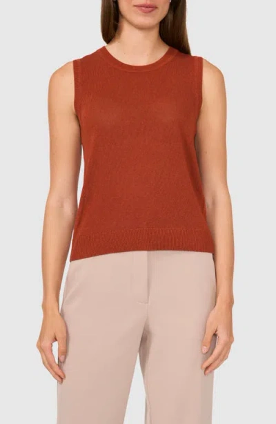 Halogenr Halogen(r) Crewneck Sweater Tank In Baked Clay