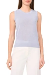 Halogenr Halogen(r) Crewneck Sweater Tank In Blue Fog