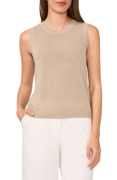 Halogenr Halogen(r) Crewneck Sweater Tank In Taupe Bisque