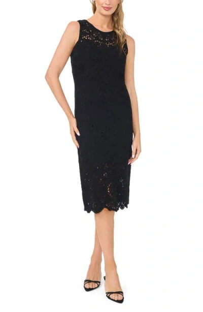 Halogenr Halogen(r) Crochet Sheath Dress In Black