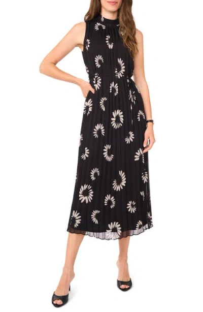 Halogenr Halogen(r) Daisy Print Sleeveless Pleated Maxi Dress