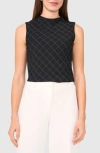 Halogenr Halogen(r) Diamond Print Funnel Neck Ponte Shell