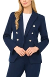 Halogenr Halogen(r) Double Breasted Blazer In Blue