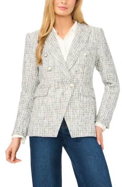 Halogenr Halogen(r) Double Breasted Tweed Blazer In Gray