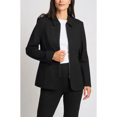 Halogenr Halogen(r) Double Zip Long Jacket In Black