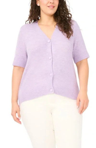 Halogenr Halogen(r) Elbow Sleeve Cardigan In Purple