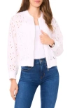 Halogenr Halogen(r) Embroidered Eyelet Cotton Bomber Jacket