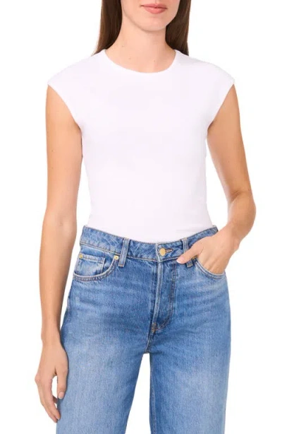 Halogenr Halogen(r) Extended Shoulder Sleeveless Top In Bright White
