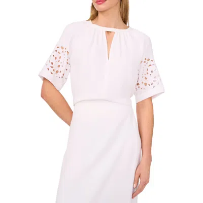 Halogenr Halogen(r) Eyelet Top In Bright White
