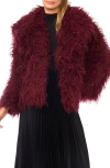 Halogenr Halogen(r) Faux Fur Jacket In Burgundy