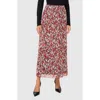 Halogenr Halogen(r) Floral Pleated Mesh Maxi Skirt In Wild Poppy