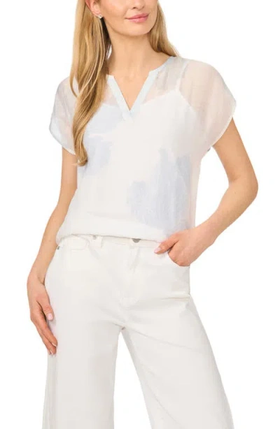 Halogenr Halogen(r) Floral Popover Top In Blue
