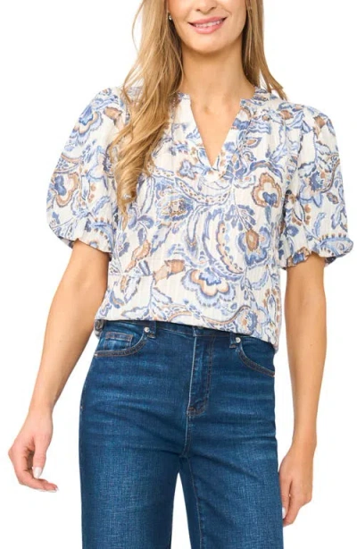 Halogenr Halogen(r) Floral Print Balloon Sleeve Top