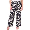 Halogenr Halogen(r) Floral Wide Leg Pants In Classic Navy