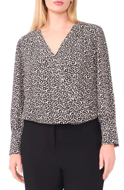 Halogenr Halogen(r) Flower Dot Wrap Top In Brown