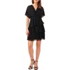 Halogenr Halogen(r) Flutter Sleeve Tiered Ruffle Chiffon Dress In Black