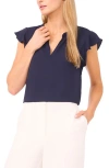 Halogenr Halogen(r) Flutter Sleeve Top In Blue
