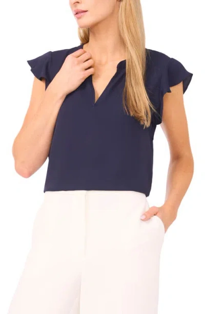 Halogenr Halogen(r) Flutter Sleeve Top In Blue
