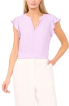 Halogenr Halogen(r) Flutter Sleeve Top In Purple