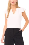 Halogenr Halogen(r) Flutter Sleeve Top In White