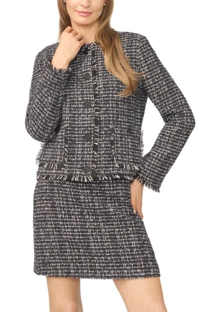 Halogenr Halogen(r) Frayed Edge Boxy Jacket In Gray