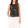 Halogenr Halogen(r) Gathered Neck Sleeveless Shell In Black