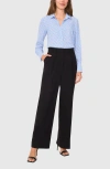 Halogenr Halogen(r) Geo Print Crepe Button-up Shirt In Blue Fog