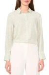 Halogenr Halogen(r) Geo Print Crepe Button-up Shirt In Mint Creme
