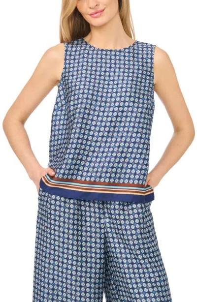 Halogenr Halogen(r) Geo Print Sleeveless Shell In Blue