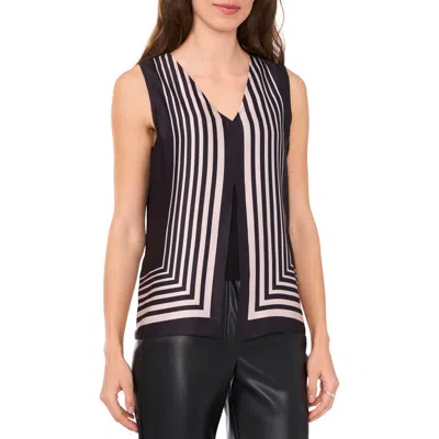 Halogenr Halogen(r) Geometric Front Slit Sleeveless Top In Rich Black