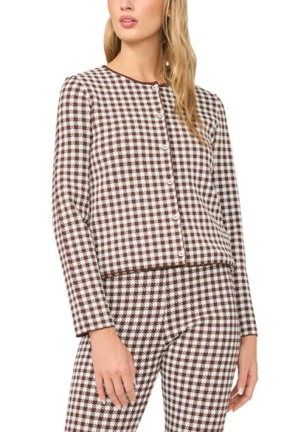 Halogenr Halogen(r) Gingham Crewneck Cardigan