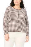 Halogenr Halogen(r) Gingham Crewneck Cardigan