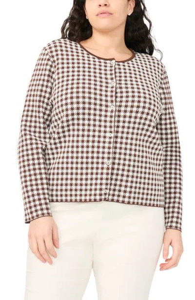 Halogenr Halogen(r) Gingham Crewneck Cardigan