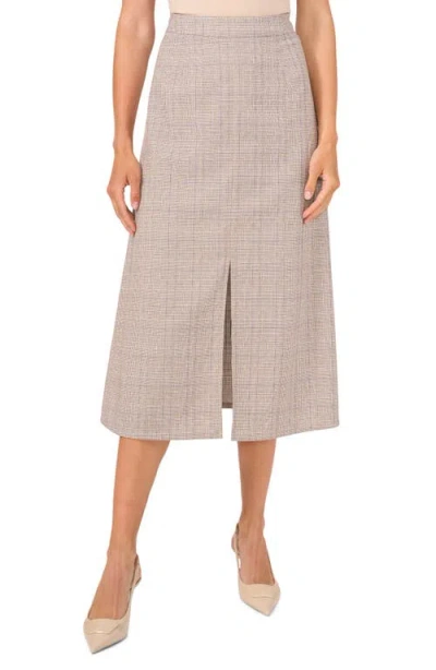 Halogenr Halogen(r) Glen Plaid Midi Skirt In Warm Ash Brown