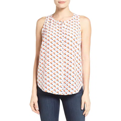 Halogenr Halogen(r) Halogen® Button Front Print Tank In White