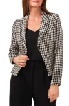 Halogenr Halogen(r) Houndstooth Crop Blazer In Black