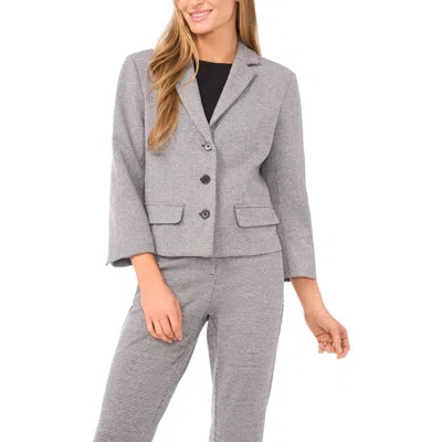 Halogenr Halogen(r) Houndstooth Crop Blazer In Gray