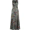 Halogenr Halogen(r) Knot Front Floral Print Sleeveless Dress