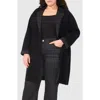 Halogenr Halogen(r) Lapel Long Cardigan In Rich Black
